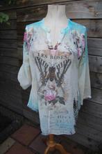 Tuniek creme/ blauw Missy mt XL transparant Vaste prijs, Blauw, Maat 46/48 (XL) of groter, Missy, Ophalen of Verzenden