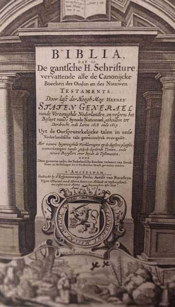Antieke statenbijbel 1664 Erfg. Paulus Aertsz van Ravesteyn beschikbaar voor biedingen