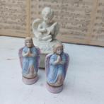 Mooi brocante biscuit doosje met engel, 12 x 10 cm, Antiek en Kunst, Ophalen of Verzenden