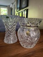 2 kristallen vazen pools, Huis en Inrichting, Woonaccessoires | Vazen, Ophalen, Gebruikt, Overige kleuren, Glas