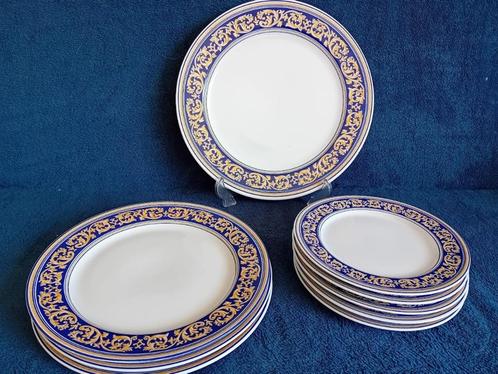 Set van ronde serveerschaal diner en ontbijtborden merk Cipa, Huis en Inrichting, Keuken | Servies, Zo goed als nieuw, Bord(en)