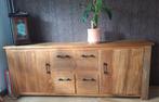 Teak houten dressoir 203cm, Ophalen, Teakhout, Zo goed als nieuw, 200 cm of meer