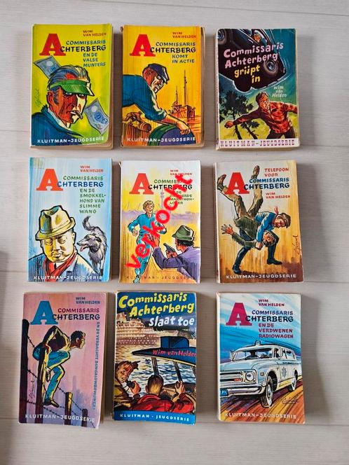 8 boeken van Commissaris Achterberg - Wim van Helden, Boeken, Avontuur en Actie, Gelezen, Ophalen of Verzenden