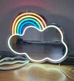 Nieuw Koopje! Neon led spiegel regenboog wolk neonlamp, Ophalen of Verzenden, Zo goed als nieuw