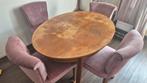 Uitschuifbare eettafel, Huis en Inrichting, Tafels | Eettafels, Ophalen, Gebruikt, 100 tot 150 cm, 50 tot 100 cm