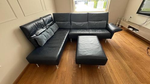 Hoekbank leer (MOET WEG), Huis en Inrichting, Banken | Complete zithoeken, Gebruikt, Leer, Ophalen