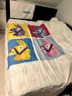 1 persoons Fortnite dekbedovertrek - 2 verschillende kanten, Gebruikt, Jongetje of Meisje, Wit, Dekbedovertrek