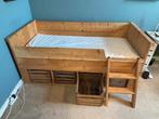 Bed, matrasmaat 90x200cm, opbergkratten, evt met matras, Ophalen, 85 tot 100 cm, Zo goed als nieuw, Matras