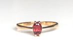 Gouden vintage ring granaat markies maat 17 3/4, Ophalen of Verzenden, Zo goed als nieuw, 17 tot 18, Met edelsteen