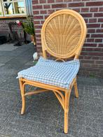 4 Rotan Stoelen met Kussens, Ophalen, Nostalgie., Gebruikt, Bruin