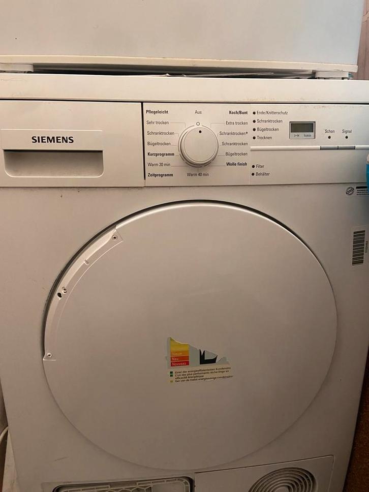 Siemens condensdroger, Witgoed en Apparatuur, Wasdrogers, Gebruikt, Condens, 6 tot 8 kg, 85 tot 90 cm, Ophalen