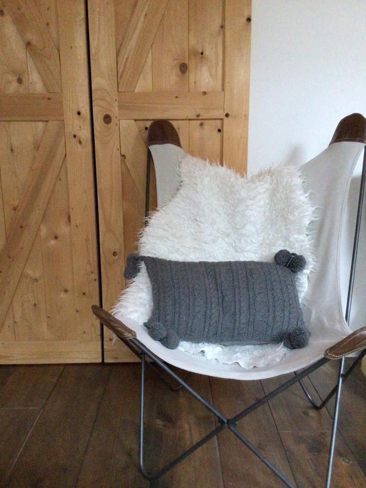 Stoere canvas vlinderstoel, Huis en Inrichting, Stoelen, Zo goed als nieuw, Eén, Ophalen