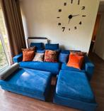 Hoekbank blauwe kleur, Huis en Inrichting, Banken | Bankstellen, Ophalen, 250 tot 300 cm, Gebruikt, Minder dan 75 cm