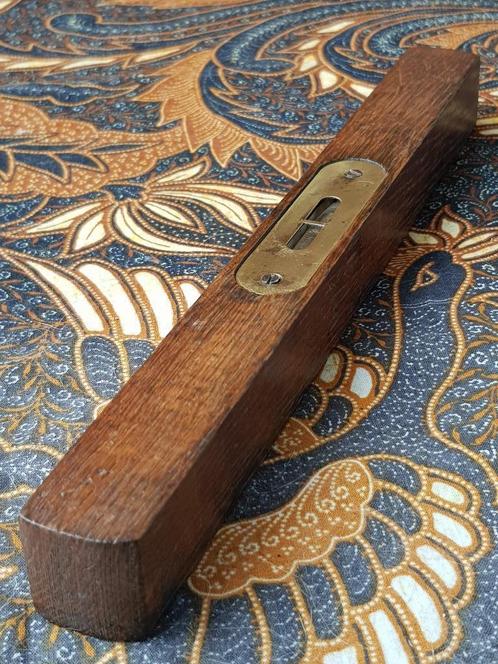 Mooie antieke waterpas uit Engeland van hout en koper 25 cm., Antiek en Kunst, Antiek | Gereedschap en Instrumenten, Ophalen of Verzenden