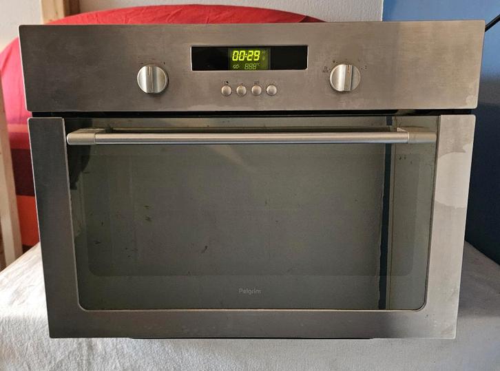 Inbouw magnetron van Pelgrim MAG646RVS, Witgoed en Apparatuur, Magnetrons, Gebruikt, Inbouw, Magnetron, Draaiplateau, Ophalen
