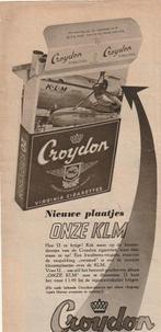 Retro reclame 1956 Croydon sigaretten album KLM plaatjes, Verzamelen, Verzenden, Overige typen