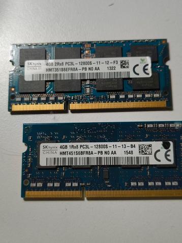 SK Hynix 4GB PC3L-12800S Laptop Geheugen (2 Modules) beschikbaar voor biedingen