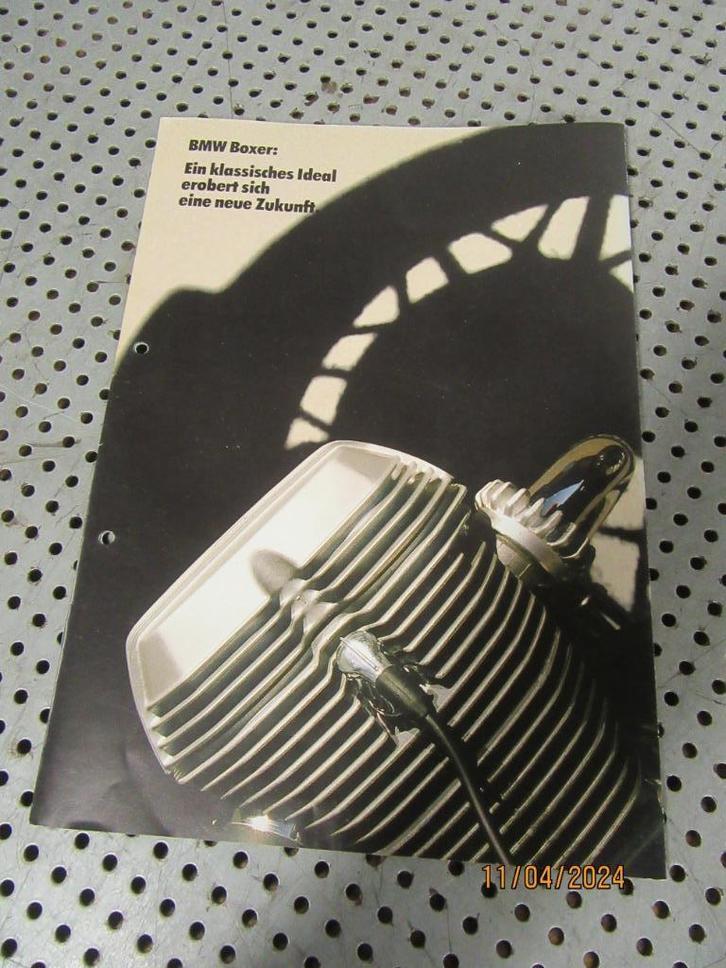 BMW Boxer kleurenfolder Reclame Advertentie '85 R80 GS e.a., Boeken, Motoren, Gelezen, Merk of Model, Ophalen of Verzenden