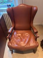 Klassieke Engelse oorfauteuil, Huis en Inrichting, Ophalen, Gebruikt, Leer