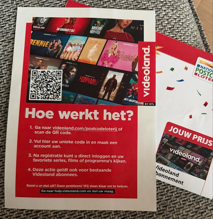 Videoland abonnement 6 mnd, ook voor bestaande abonnees, Tickets en Kaartjes, Kortingen en Cadeaubonnen, Eén persoon, Overige typen