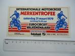 sticker oud Motorcross 1979 Merkentrofee Valkenswaard retro, Overige typen, Zo goed als nieuw, Verzenden
