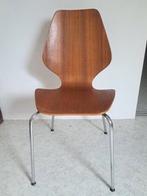 Vintage plywood stoelen, Huis en Inrichting, Ophalen, Gebruikt, Deens design, vintage, Metaal