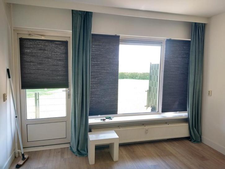 IKEA Hoppvals plissé gordijnen antraciet semi-verduisterend, Huis en Inrichting, Stoffering | Gordijnen en Lamellen, Gebruikt