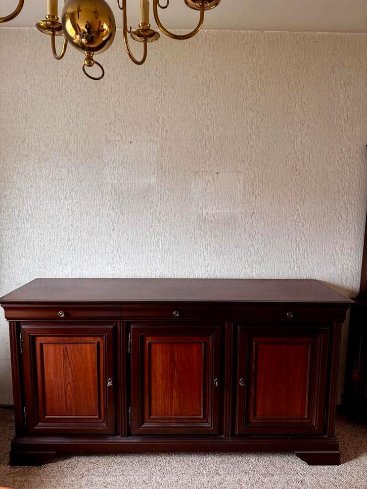 Antieke Houten Dressoir, Huis en Inrichting, Kasten | Dressoirs, Gebruikt, 150 tot 200 cm, 25 tot 50 cm, Met lade(s), Overige houtsoorten