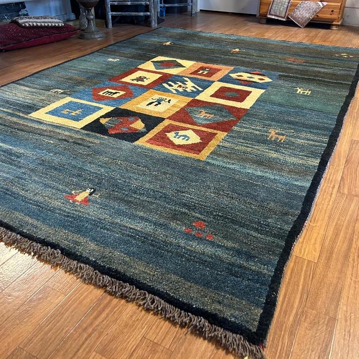 Trendy origineel Gabbeh tapijt - 300 x 200 cm – Vloerkleed, Huis en Inrichting, Stoffering | Tapijten en Kleden, Nieuw, 200 cm of meer