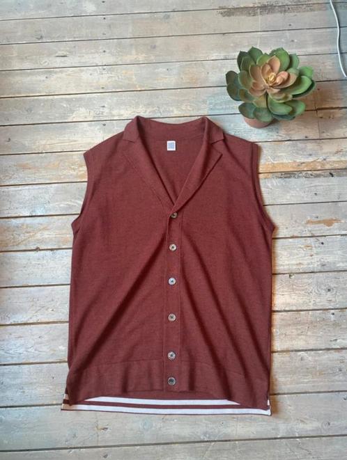 Eleventy Gilet bruin wol, Kleding | Heren, Truien en Vesten, Nieuw, Maat 52/54 (L), Bruin, Verzenden