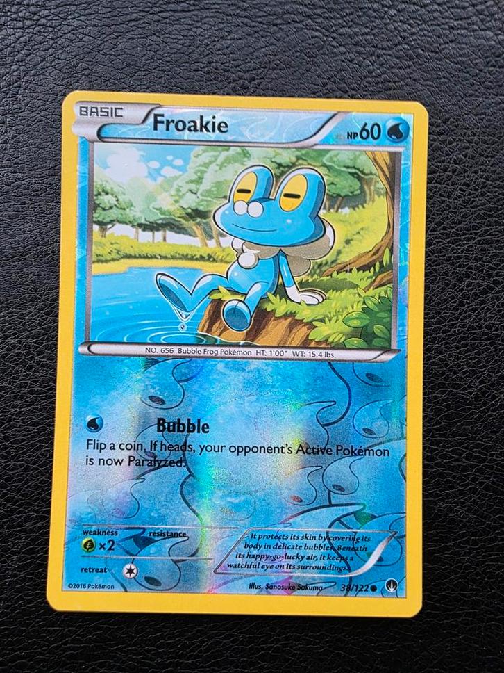 Froakie #38 xy breakpoint reverse, Hobby en Vrije tijd, Verzamelkaartspellen | Pokémon, Nieuw, Losse kaart, Ophalen of Verzenden