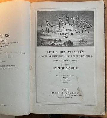 Ingebonden jaargang weekblad LA NATURE 1897 beschikbaar voor biedingen