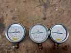 Manometer RVS 3 stuks, Doe-het-zelf en Verbouw, Meetapparatuur, Ophalen of Verzenden, Gebruikt, Druk