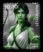Luxemburg 2025 Artemis Mythologie Crypto - NFT kleur Groen, Verzenden, Luxemburg, Postfris