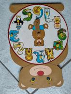 Vintage Houten Puzzel Klok - Motoriek & Leren Klokkijken, Ophalen of Verzenden, Gebruikt, Puzzelen
