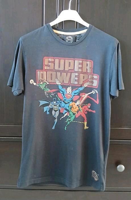 S vintage shirt DC Comics Justice League super powers, Kleding | Heren, T-shirts, Gedragen, Maat 46 (S) of kleiner, Zwart, Ophalen of Verzenden