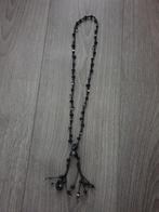 Zwarte kralenketting ~ TH0602, Ophalen of Verzenden, Gebruikt, Zwart, Kunststof