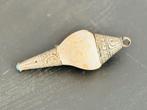 Antieke Tibetaanse Conch Shell Hanger met Zilver & Turquoise, Ophalen of Verzenden