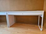 Ikea Micke bureaus 2 stuks wit 142x50 cm, Ophalen, Gebruikt, Bureau