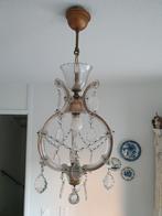 Hanglamp / kroonluchter / antiek / kristal, Huis en Inrichting, Lampen | Kroonluchters, Ophalen of Verzenden, Gebruikt