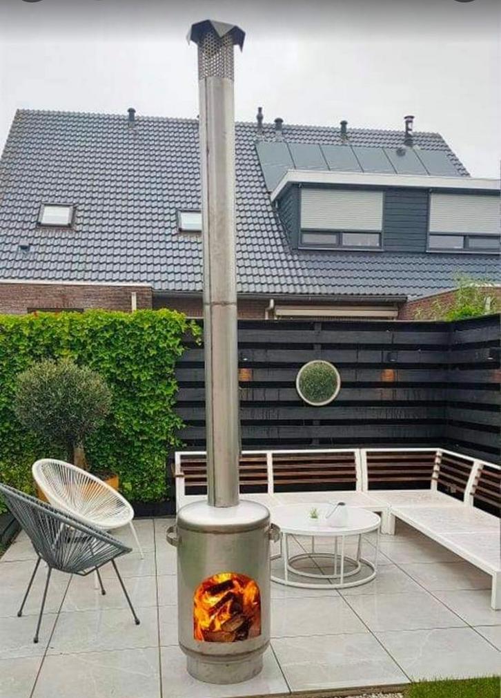 rvs tuinkachel buitenhaard terrashaard tuinhaard kachel, Tuin en Terras, Terrasverwarmers, Nieuw, Vloer, Ophalen of Verzenden