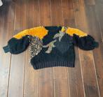 **  Vintage gebreide trui, mt 42 **, Verzenden, Zwart, Maat 42/44 (L), Zo goed als nieuw