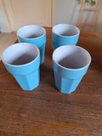 4 Siaki Bekers - Lichtblauw, Ophalen, Zo goed als nieuw, Overige stijlen, Kop(pen) en/of Schotel(s)