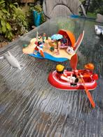 Vakantie strandje met  bootje en dolfijn, Ophalen of Verzenden