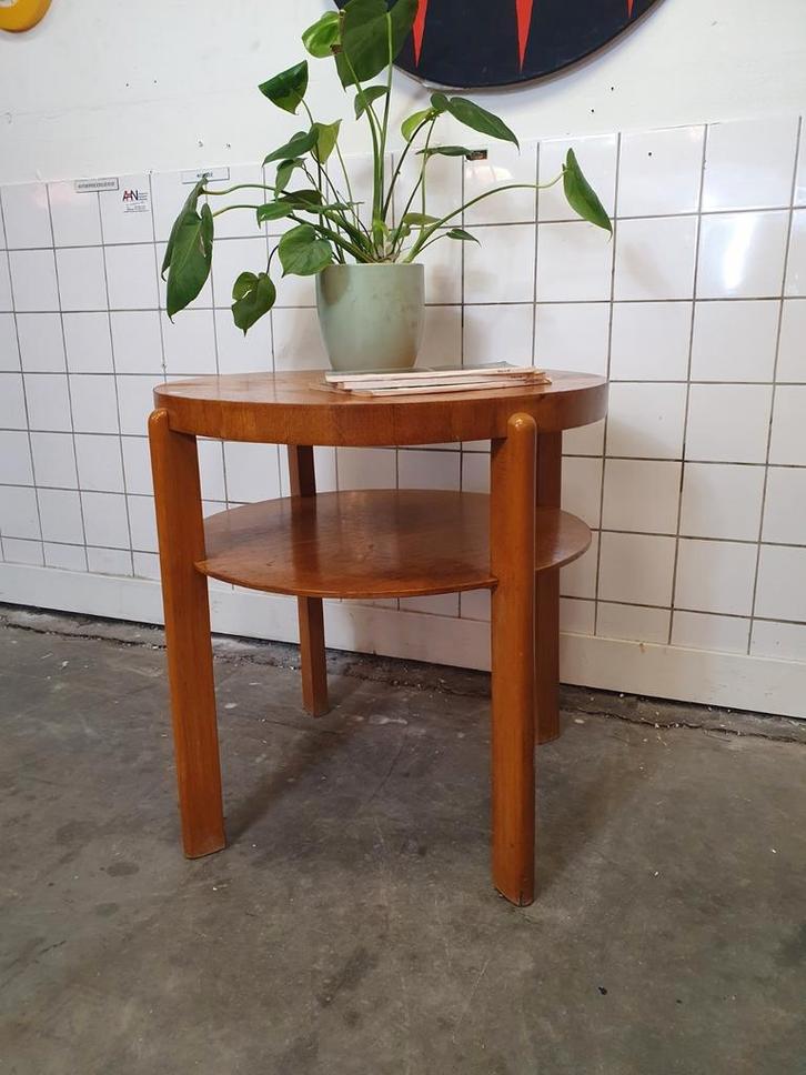 Vintage sidetable Ton tsjechoslowakije jaren 60 art deco, Huis en Inrichting, Tafels | Sidetables, Zo goed als nieuw, 25 tot 50 cm