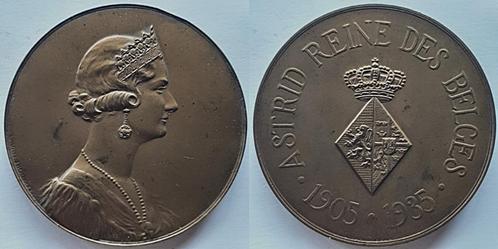 Koningin Astrid 1935, Postzegels en Munten, Penningen en Medailles, Brons, Buitenland, Verzenden