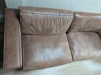 Cognac bruine leren bank, Ophalen, Zo goed als nieuw, 75 tot 100 cm, 200 tot 250 cm