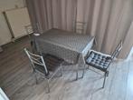 Eettafel met 4 stoelen, Huis en Inrichting, Tafels | Eettafels, Ophalen, 100 tot 150 cm, 50 tot 100 cm, Zo goed als nieuw