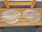 2x Glazen vissenschaal, schaal in de vorm van een vis, Huis en Inrichting, Keuken | Servies, Glas of Glazen, Gebruikt, Ophalen of Verzenden