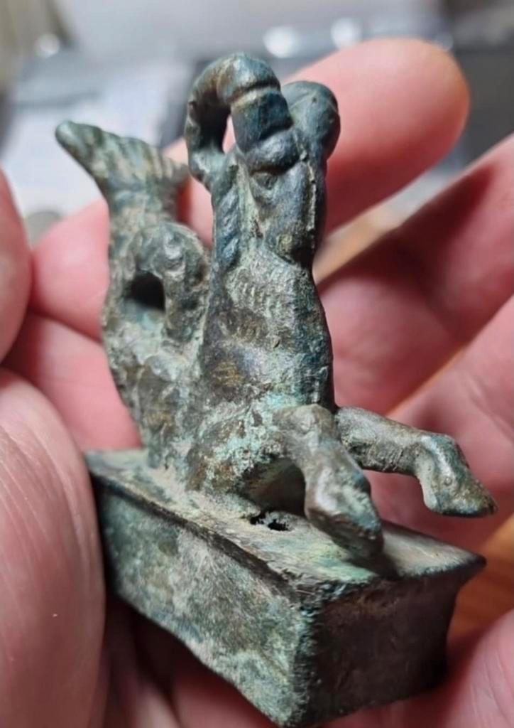 Romeins Beeld Brons Bodemvondst Bok, Antiek en Kunst, Kunst | Overige Kunst, Ophalen of Verzenden
